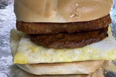 sausage egg breakfast sandwich